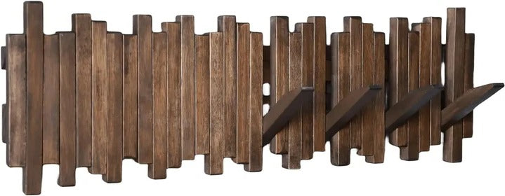Coat Hook Rack Made from Natural Wood