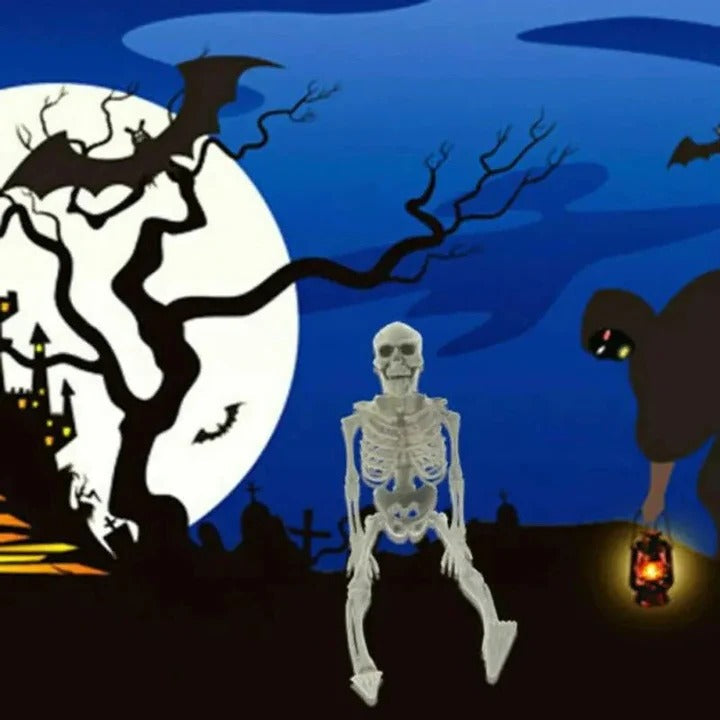 Poseable Skeleton for Halloween Decor – Creepy Figure