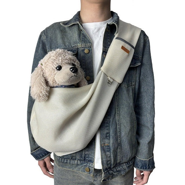 Lightweight Crossbody Dog Sling Bag - Breathable Shoulder Carrier
