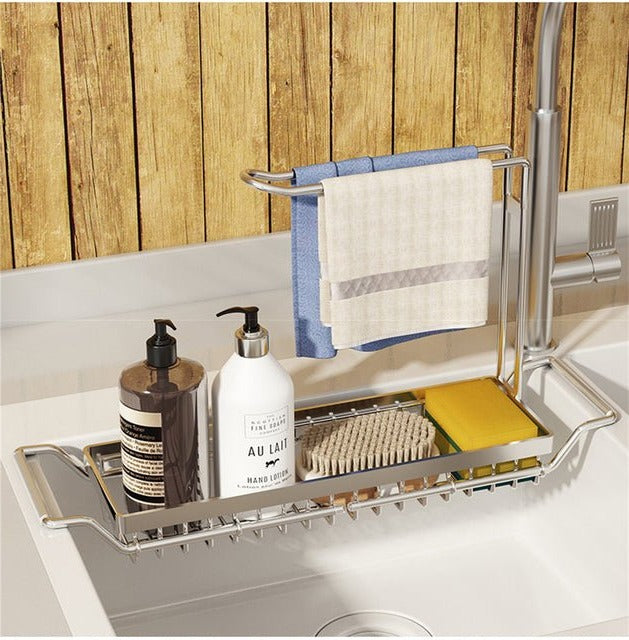 Adjustable Kitchen Sink Shelf - Space-Saving Design