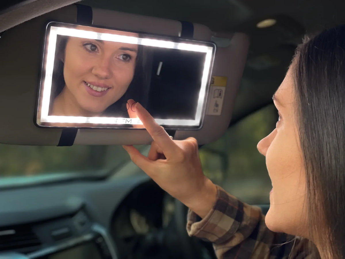 Car Rearview Mirror with LED Lighting