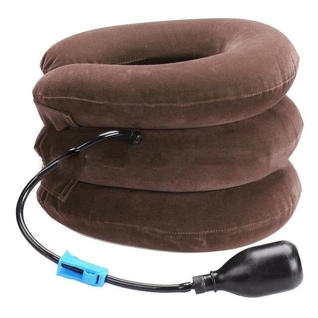 Inflatable Cervical Neck Traction Pillow with Three Layers