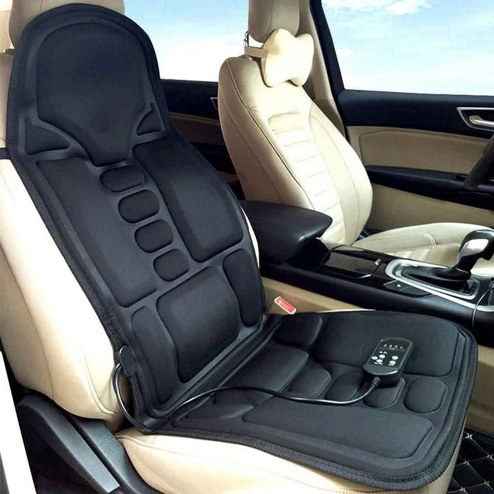 8-Function Heated Massage Chair Pad with Neck and Back Cushion