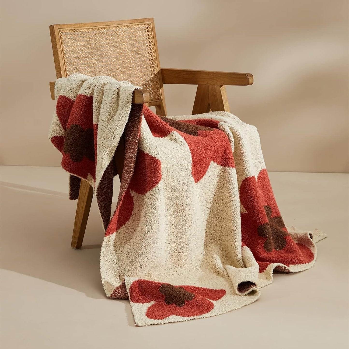 Floral Comfort Blanket | Cozy Knitted Home Accessory