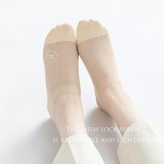 6 Pairs of Invisible No-Show Socks with Secure Grip | Breathable Comfort for Sneakers & Loafers
