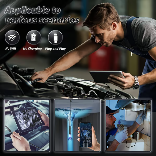 Portable Inspection Camera Compatible with Phones