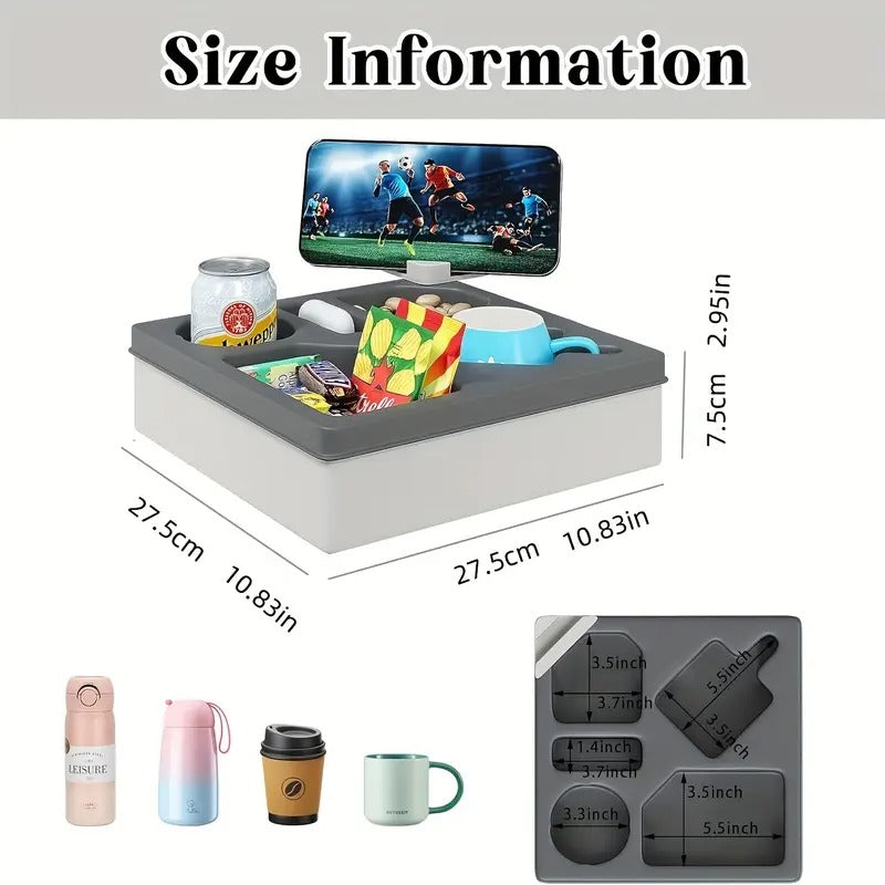 Armrest Organizer with Cup Holder for Sofa