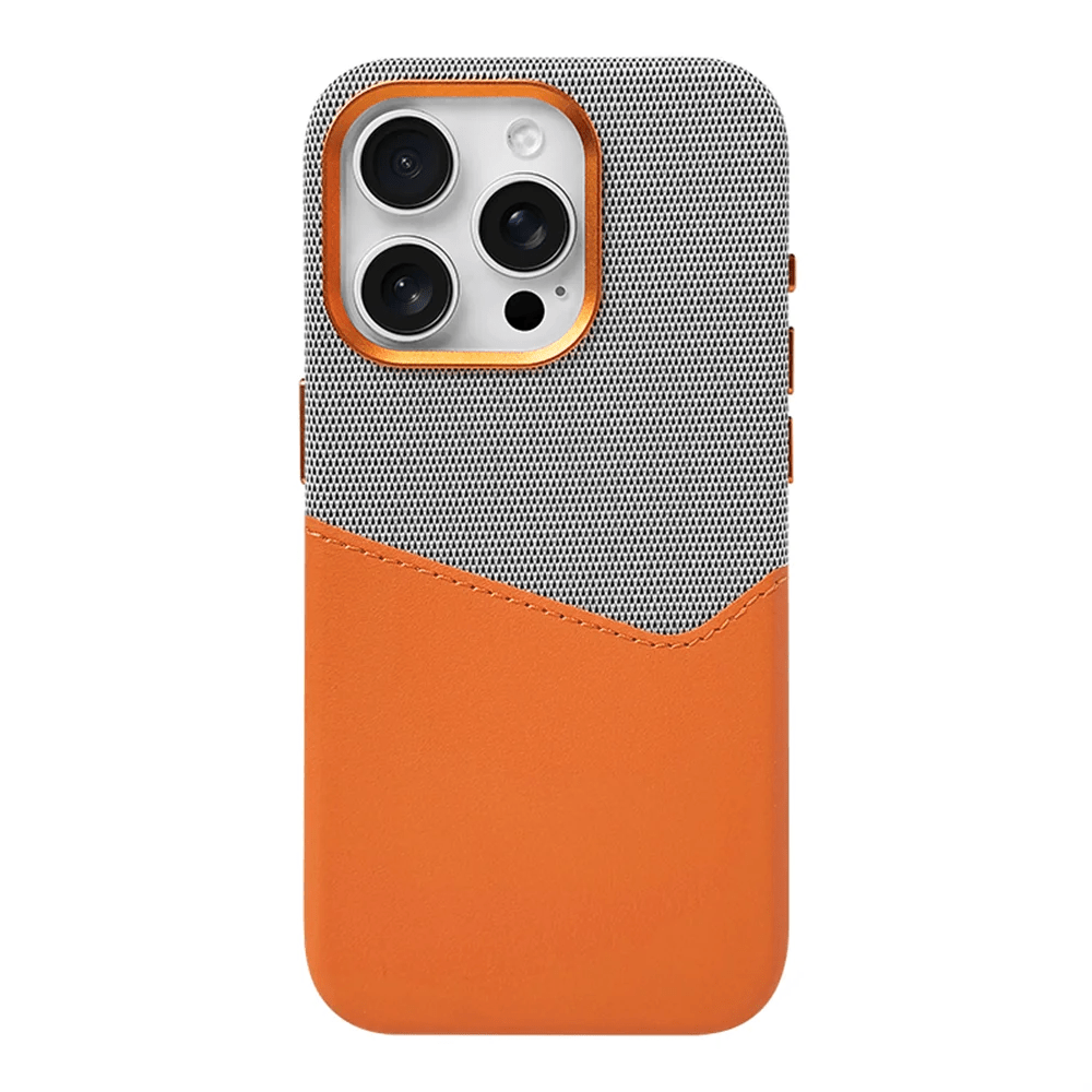 Shockproof Two-Tone iPhone Case with Card Holder and MagSafe Compatibility