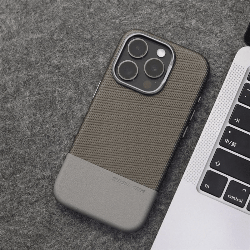 Textured Surface Smartphone Cover - MagSafe Compatible, Shock-Absorbing, Matte Finish with Raised Camera Protection