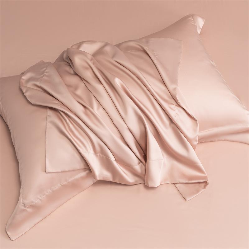 Set of 2 Natural Silk Pillowcases with Zipper for Hair and Skin