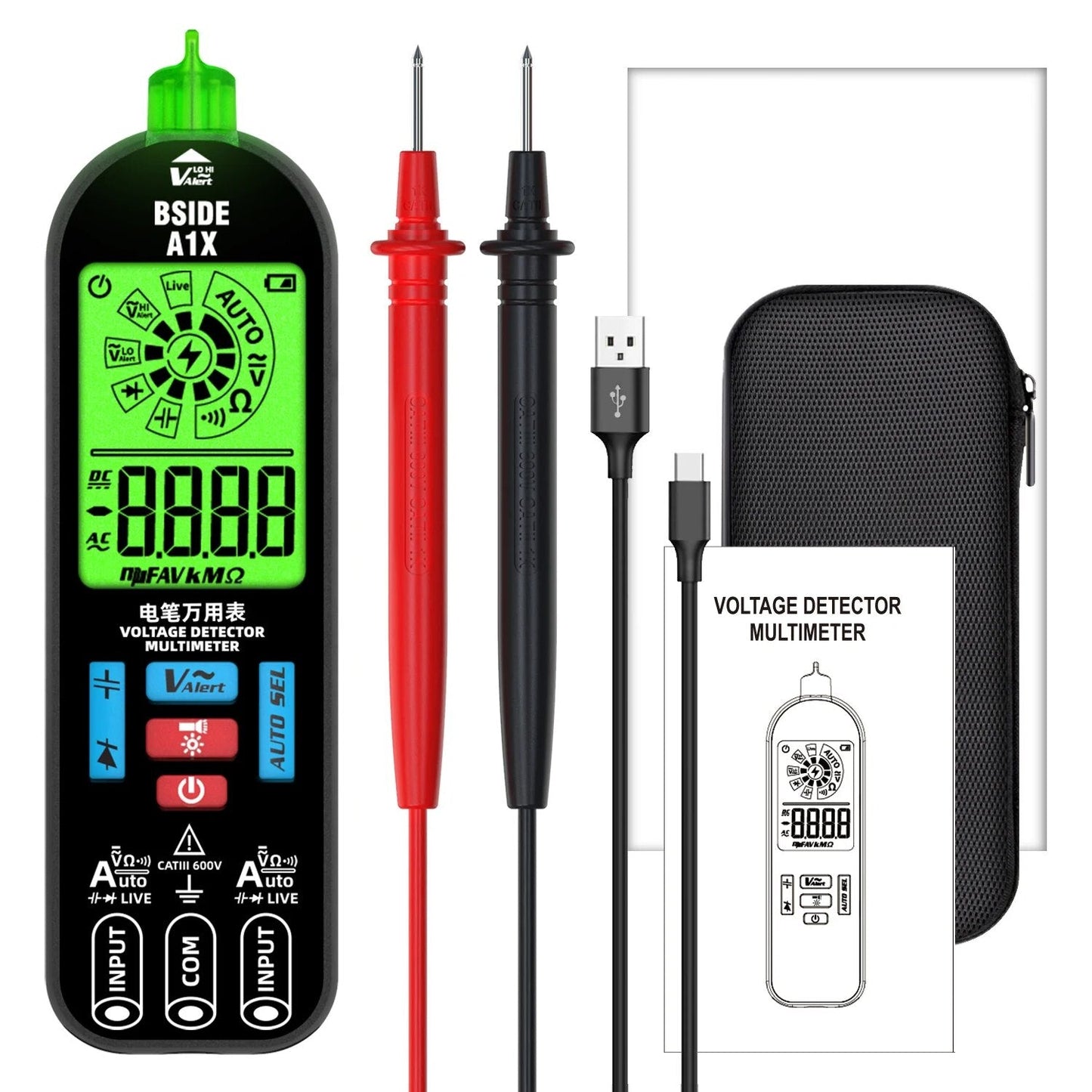 Precision Voltage Probe Multimeter for Safe Testing