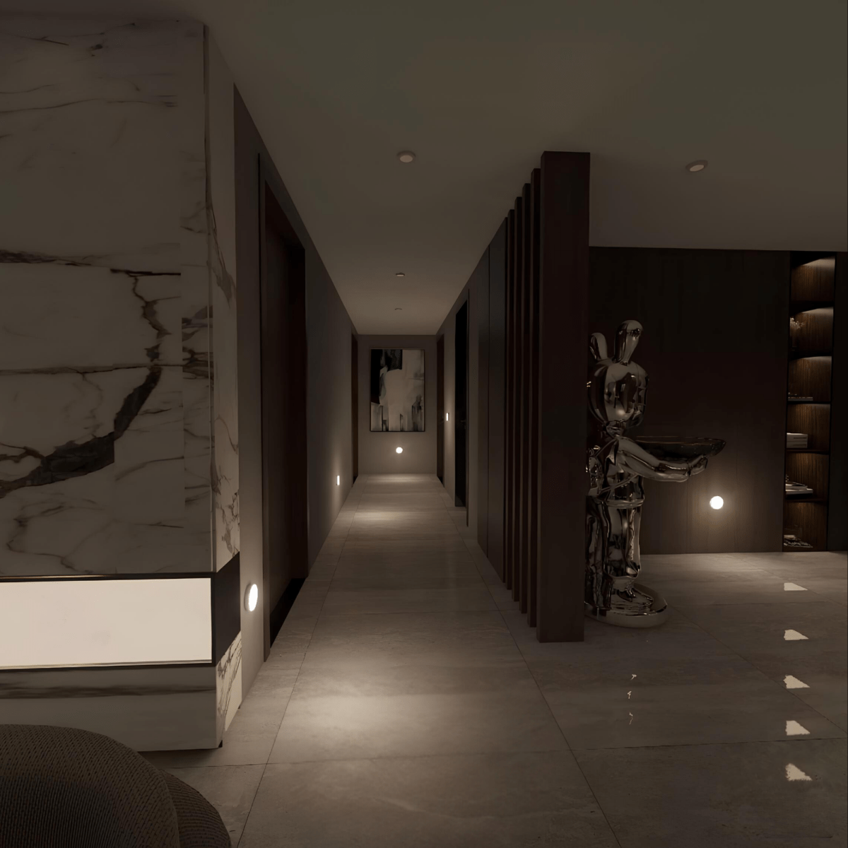 Motion Sensor Night Light – LED Wall Fixture in ABS