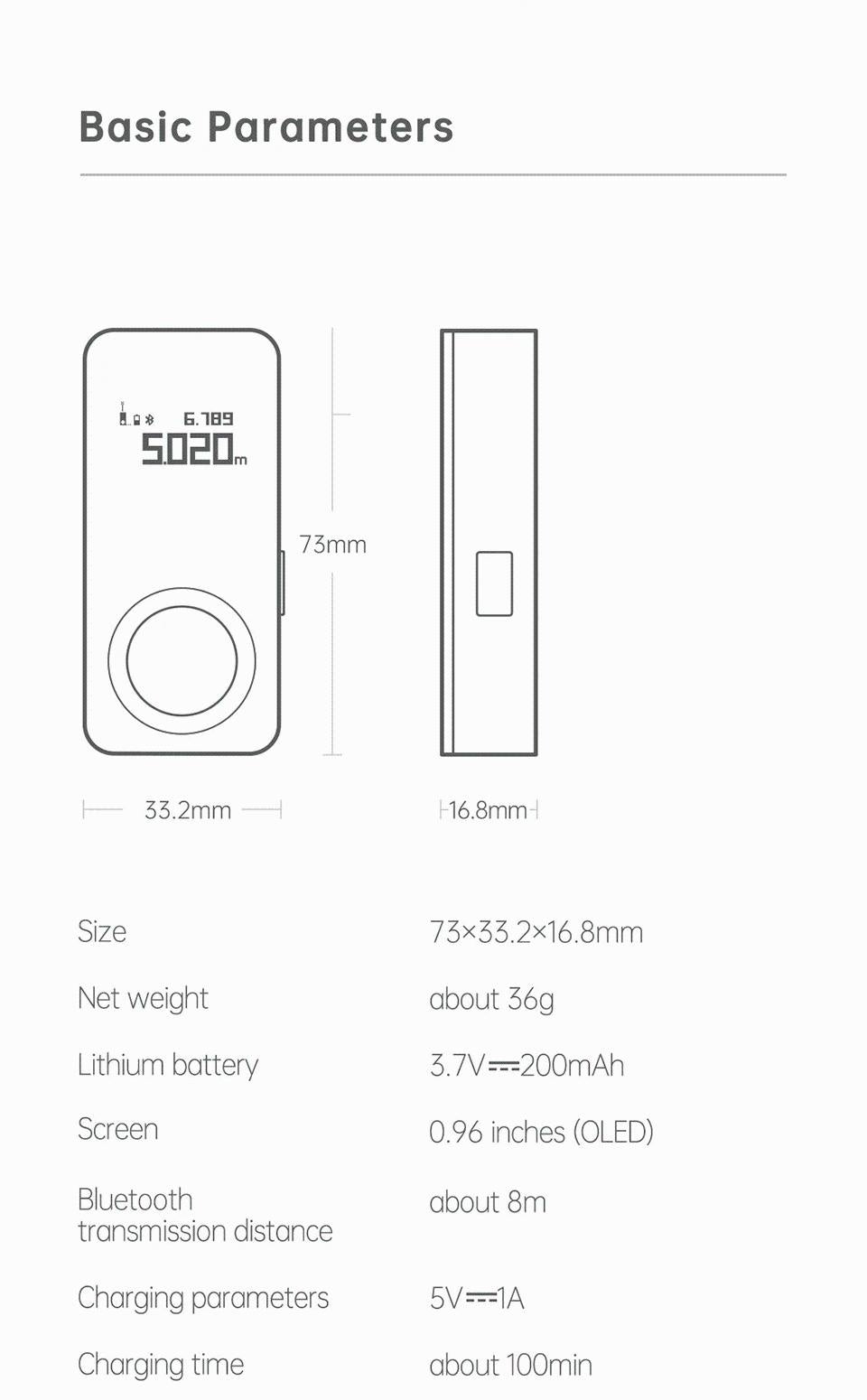 30M Digital Laser Measuring Tape