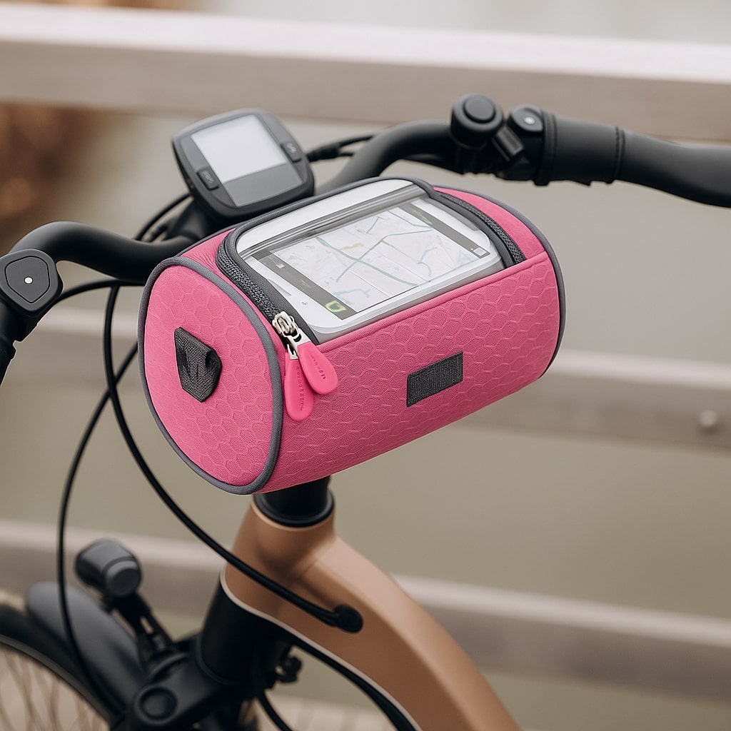 Ultimate Weatherproof Bicycle Handlebar Organizer with Touchscreen