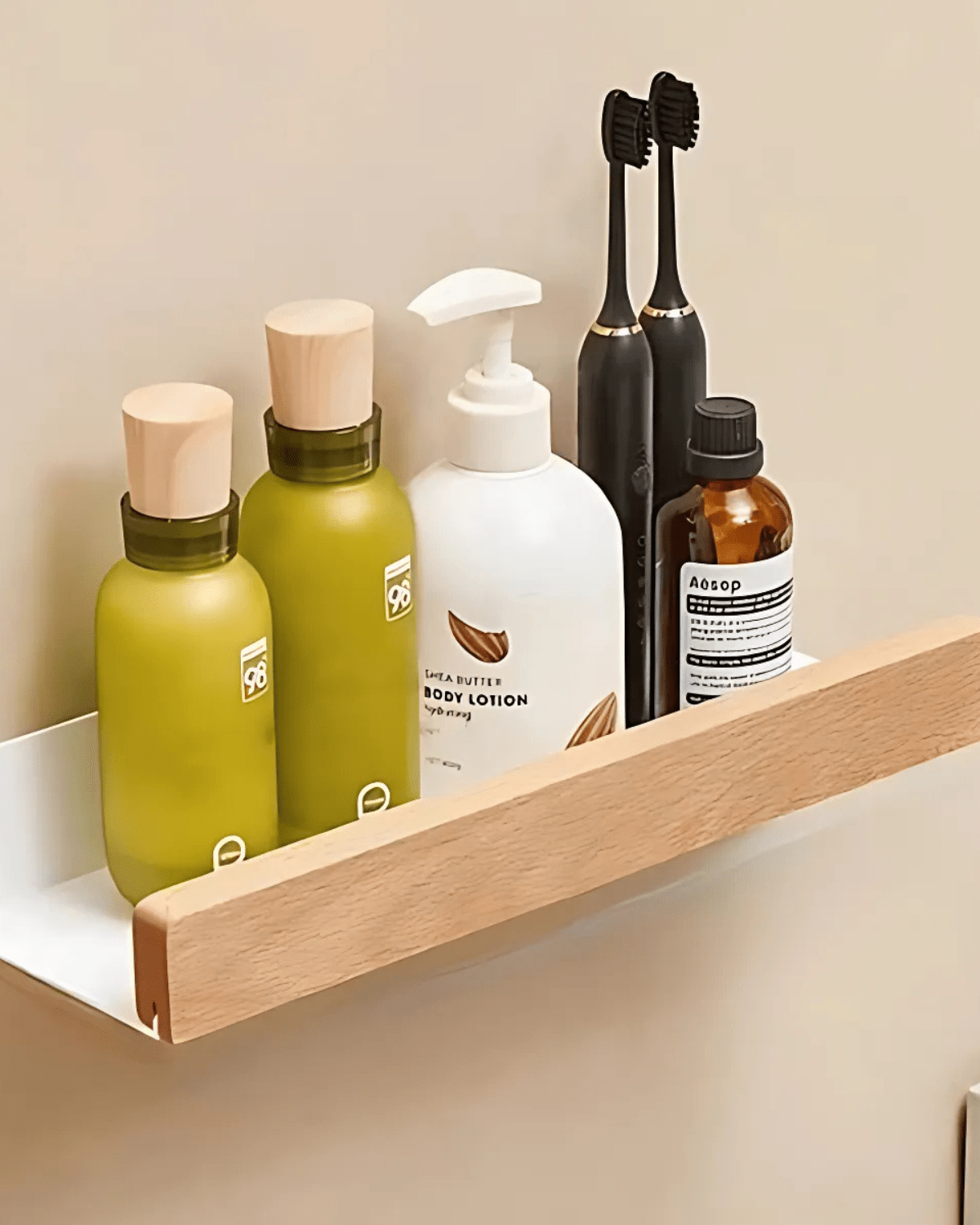 Sleek Wall Shelf in Solid Wood – Stylish Home Storage Solution