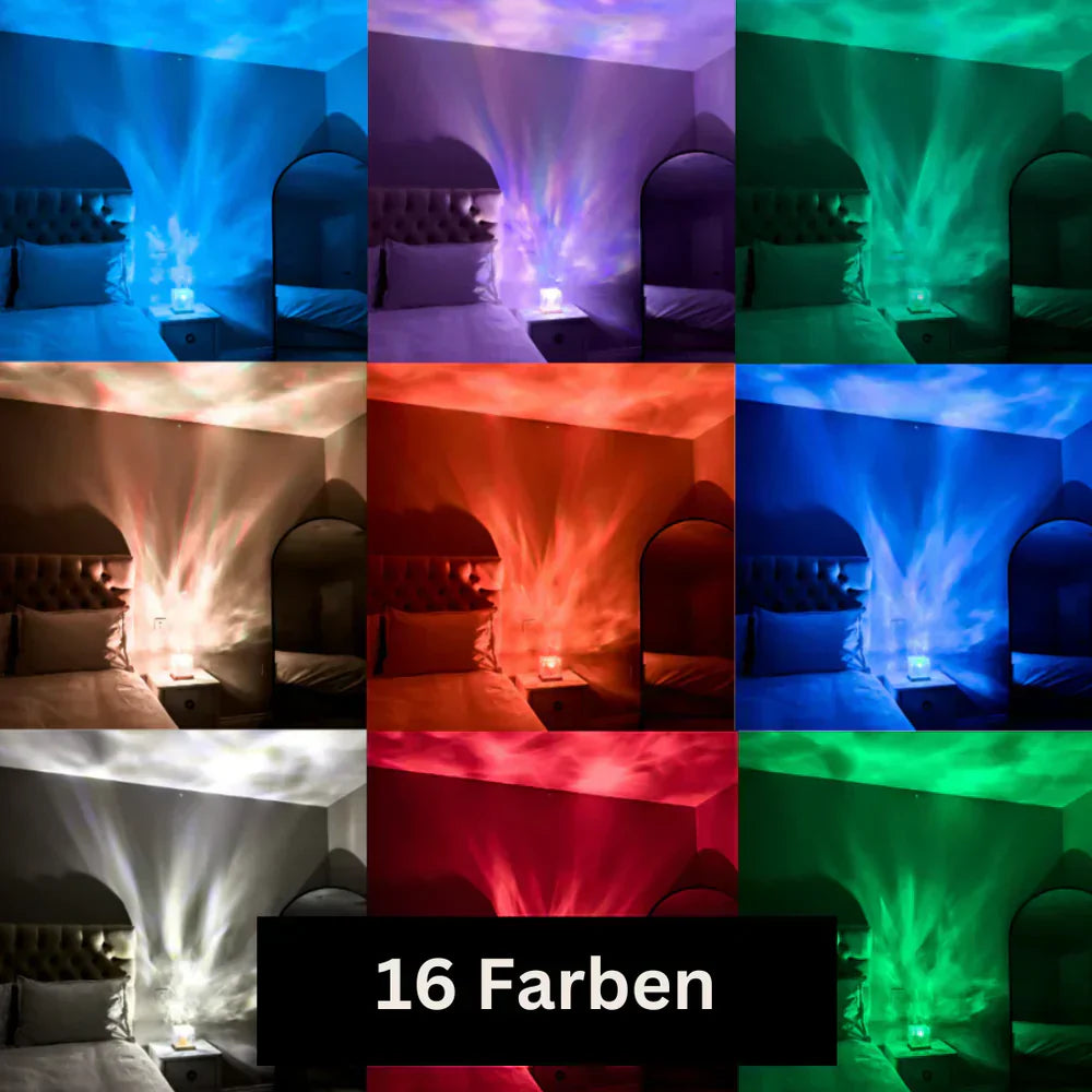 AuroraGlow LED Mood Lamp – 16-Color Northern Lights with Remote Control