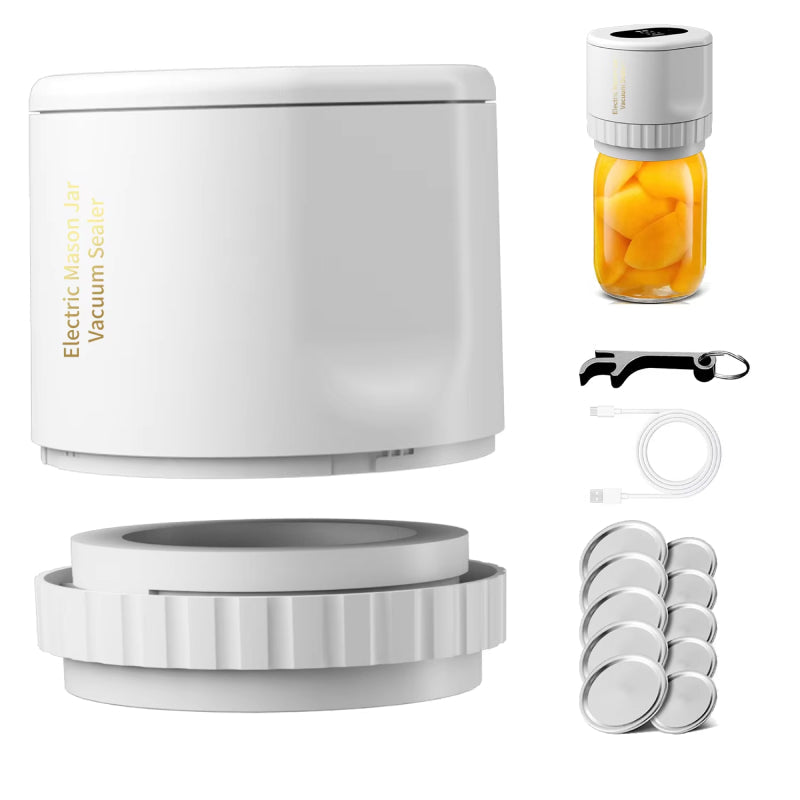 Electric Vacuum Sealer for Mason Jars - Preserves Food Freshness