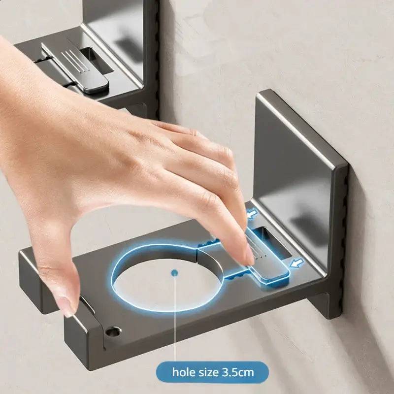 Sleek Wall-Mounted Shower Essentials Organizer Rack