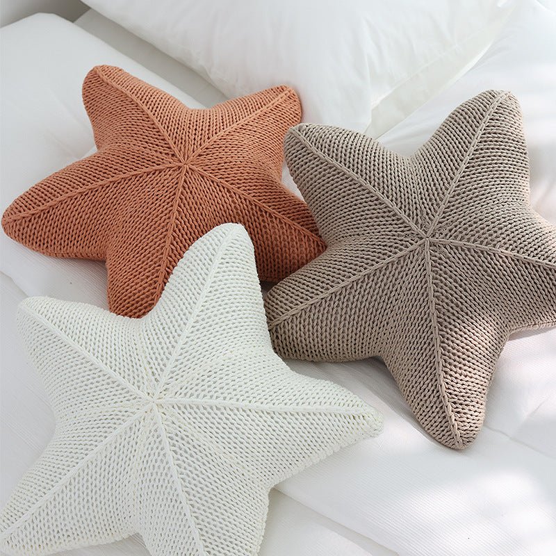 Coastal Style Knitted Decorative Cushions – Soft Shapes