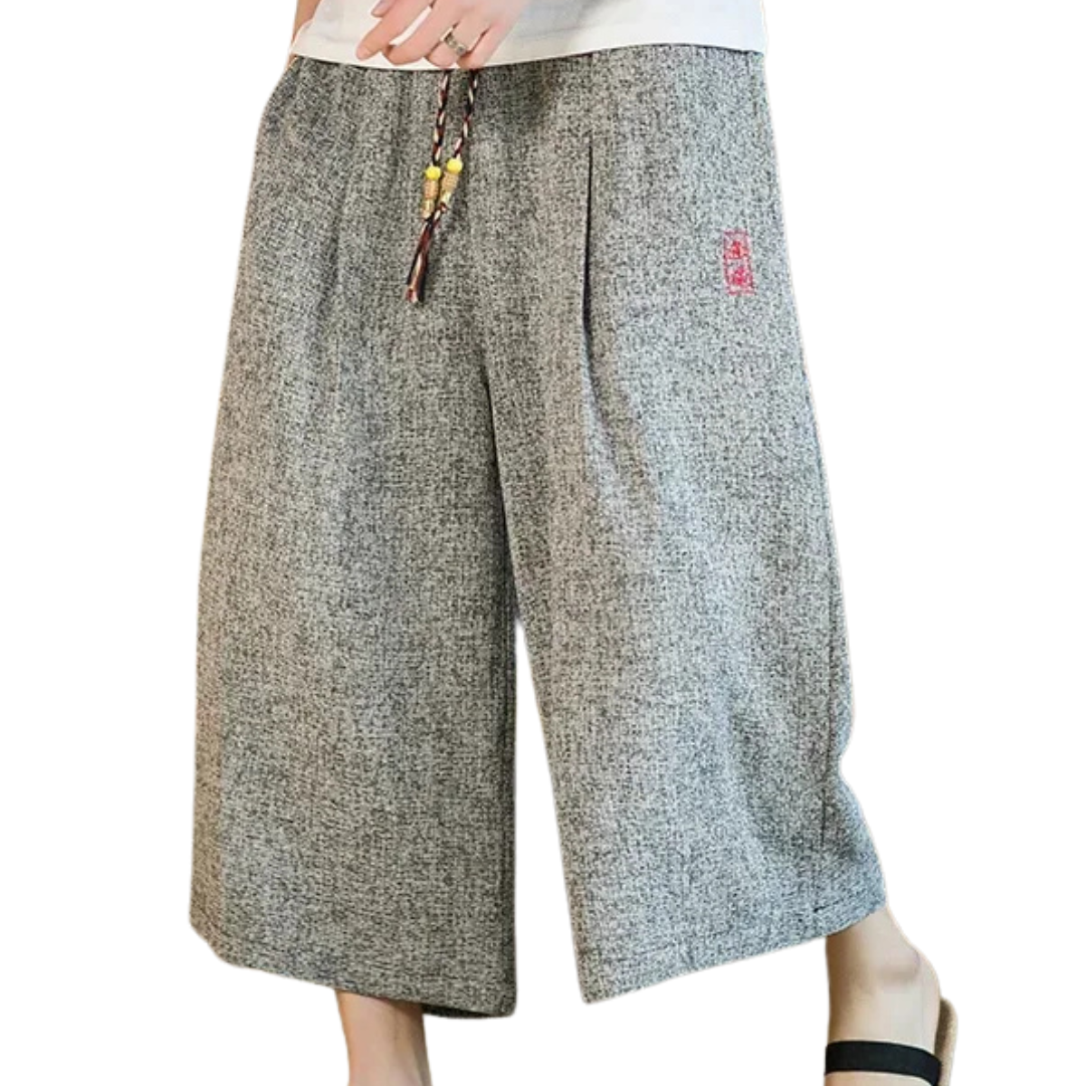 Japanese Wide-Leg Summer Shorts - Kimono-Inspired Design