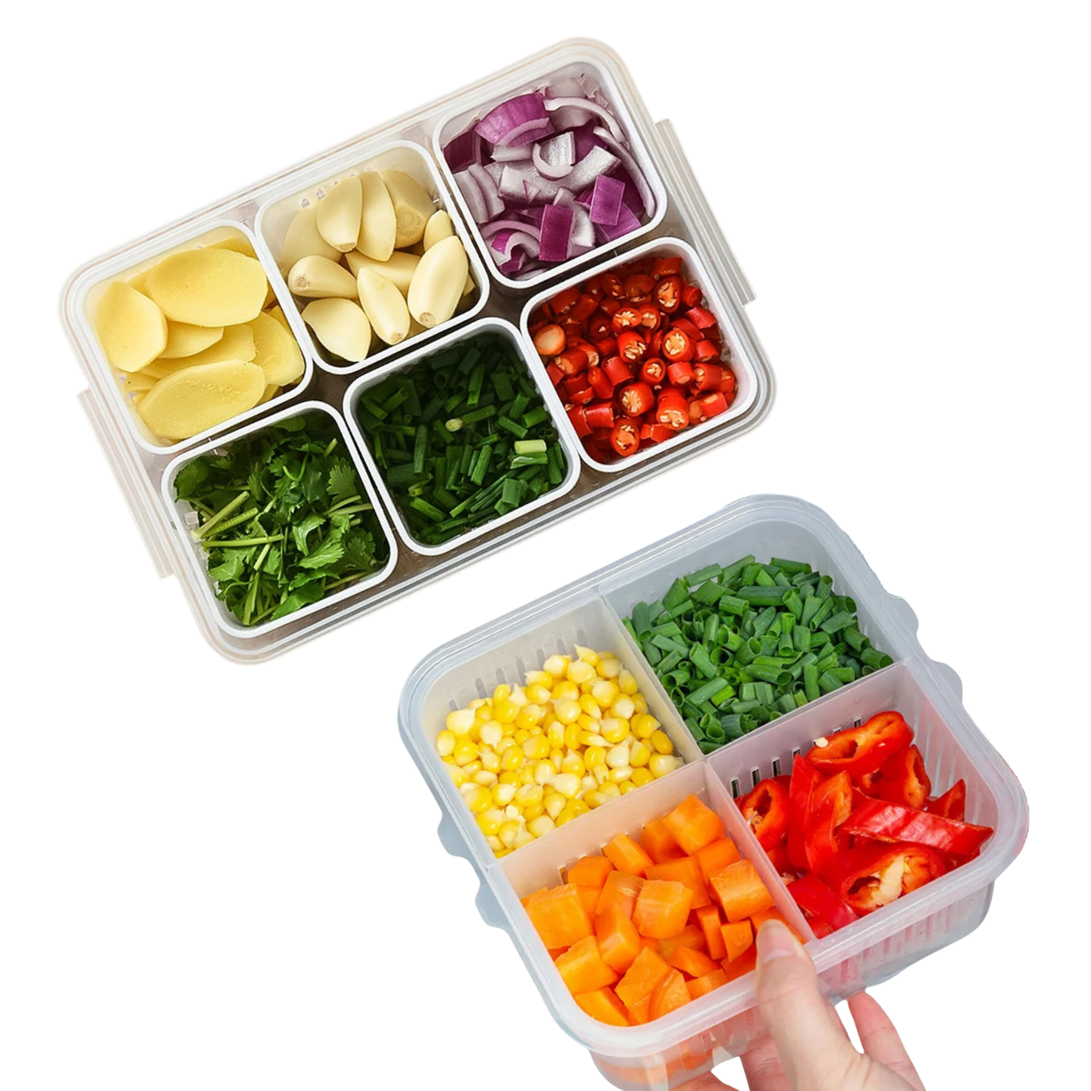 Storage Container for Refrigerator - Fresh Vegetable and Fruit Organizer