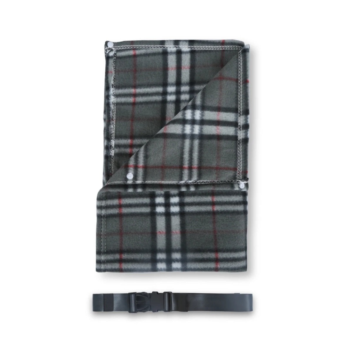 Fleece Lap Blanket for Wheelchair with Adjustable Anti-Slip Harness