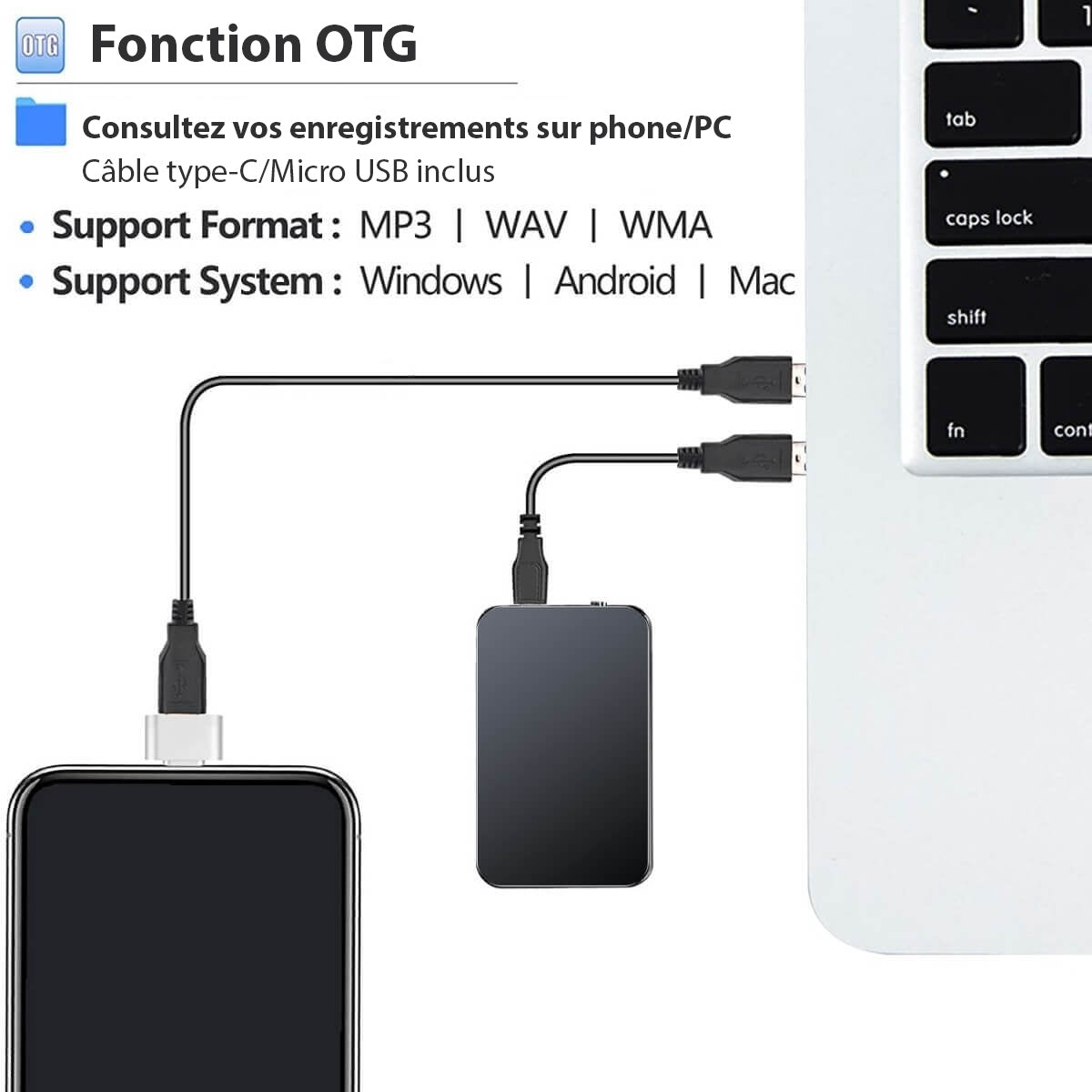 Mini Audio Recorder – Compact and Discreet with Extended Battery Life