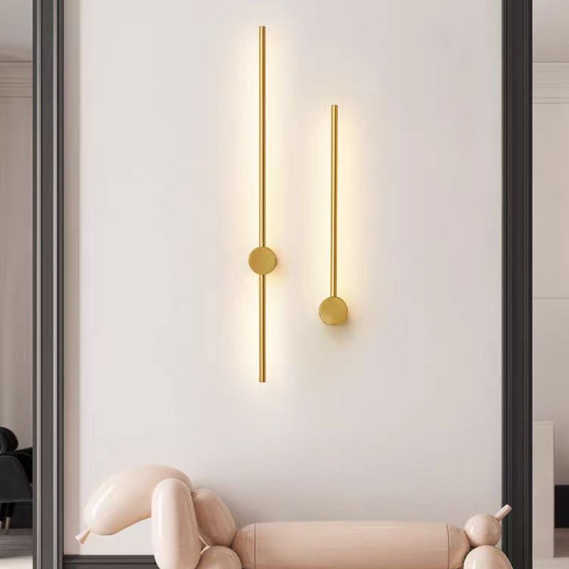 Sleek Linear LED Wall Light with Soft Backlight