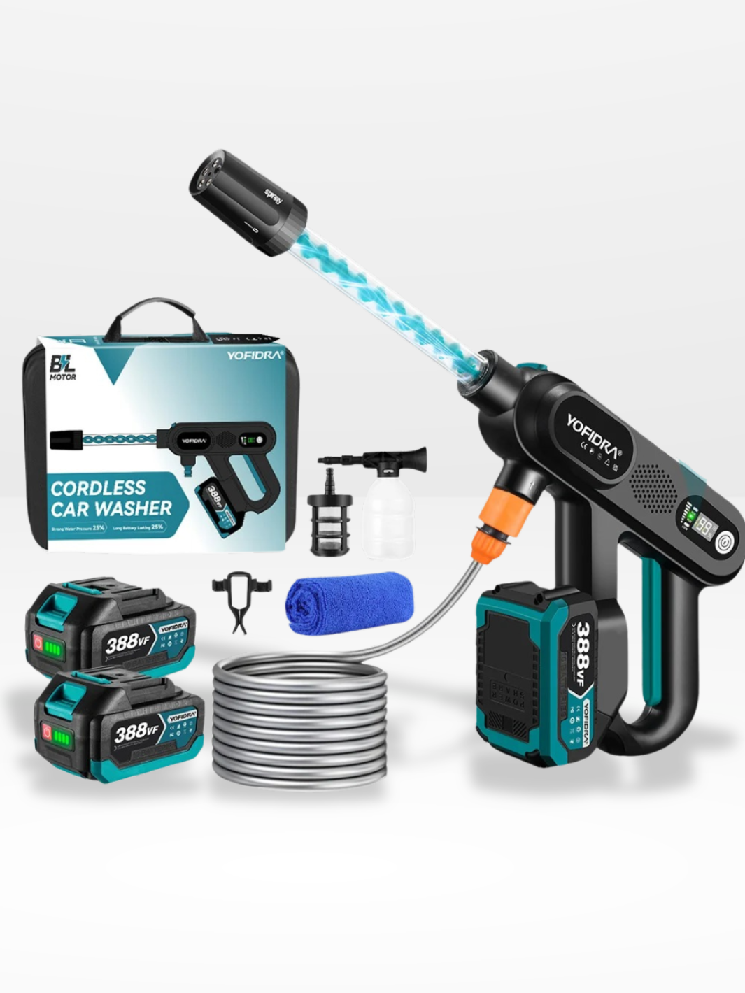 Portable High-Pressure Cleaner 220 Bar with 5 Functions