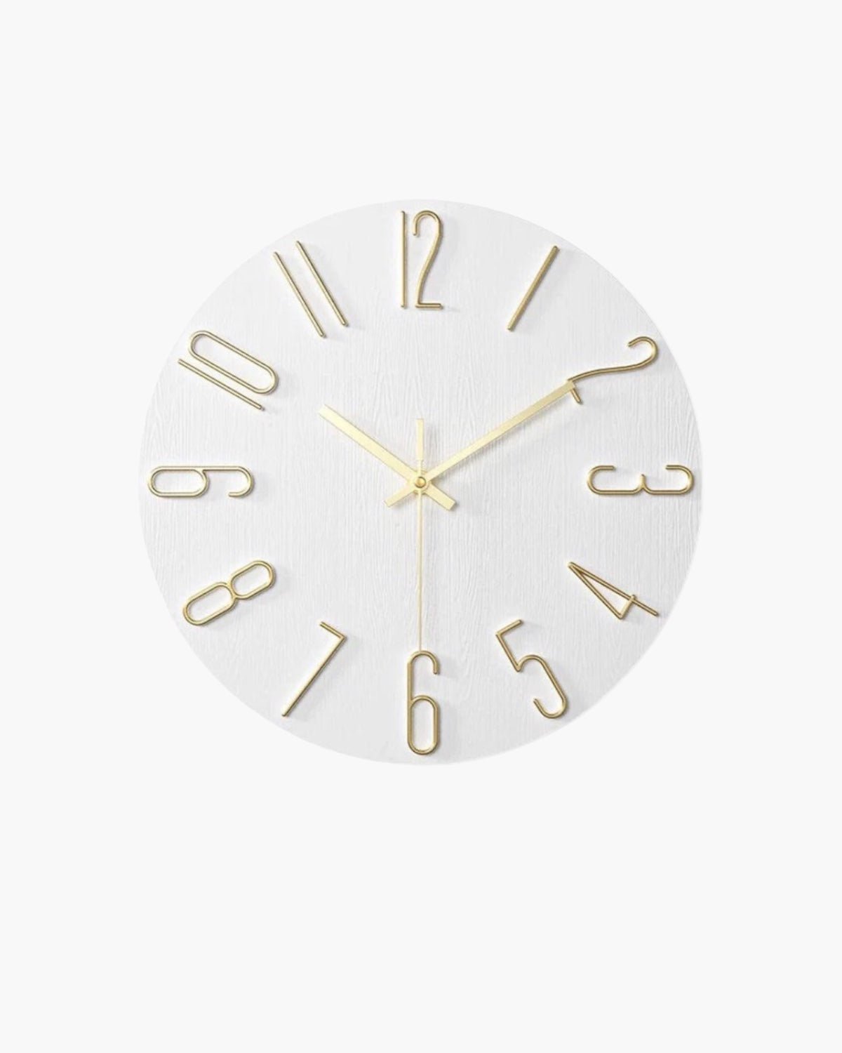 Wood-Look Minimalist Wall Clock