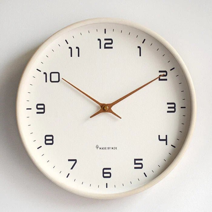 Silent Movement Wooden Wall Clock in Nordic Timber Design