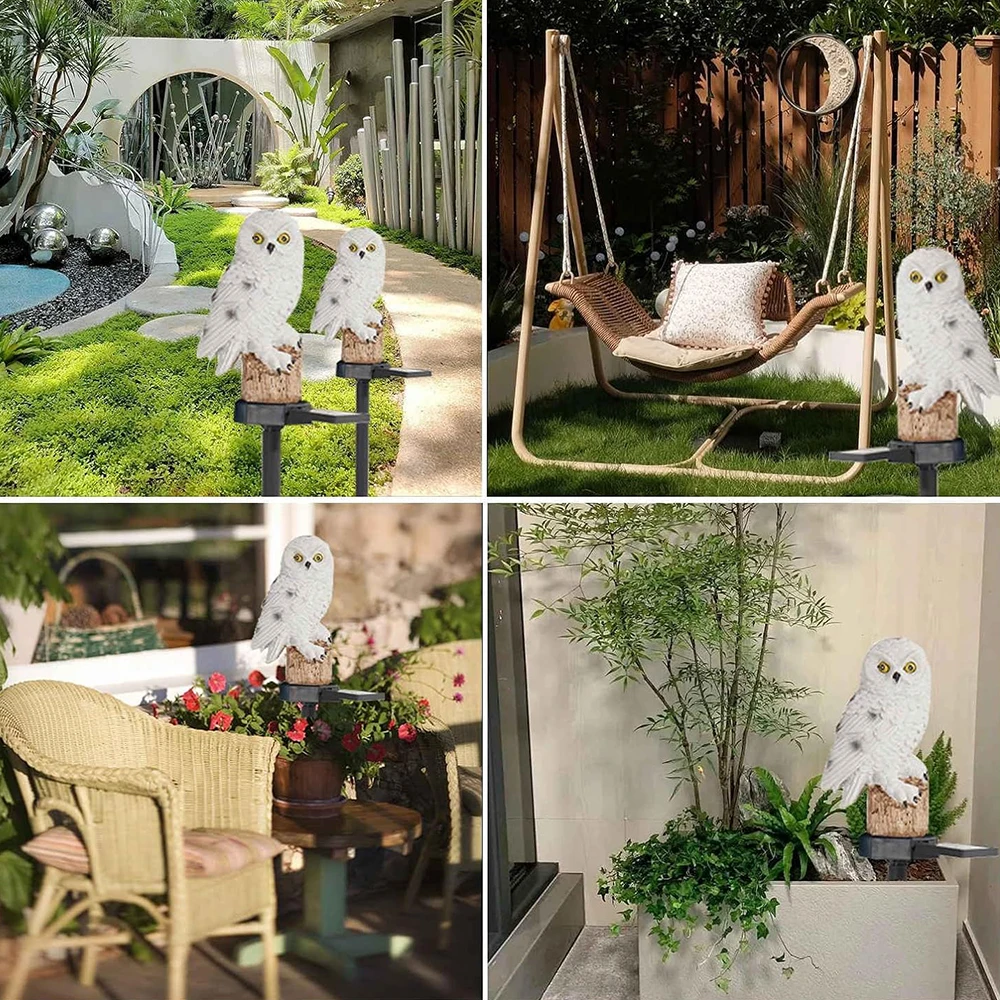 Eco-Friendly Illuminating Owl Garden Stake Light