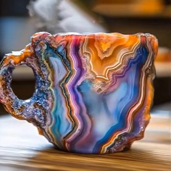 Novelty Cup with Crystal-Effect Finish – Mineral Coffee Mug