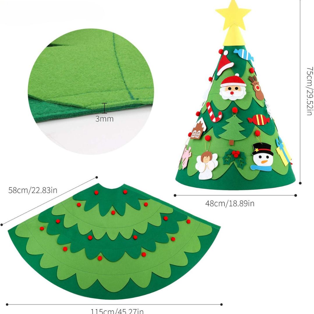 3D Felt Christmas Tree - Montessori Style