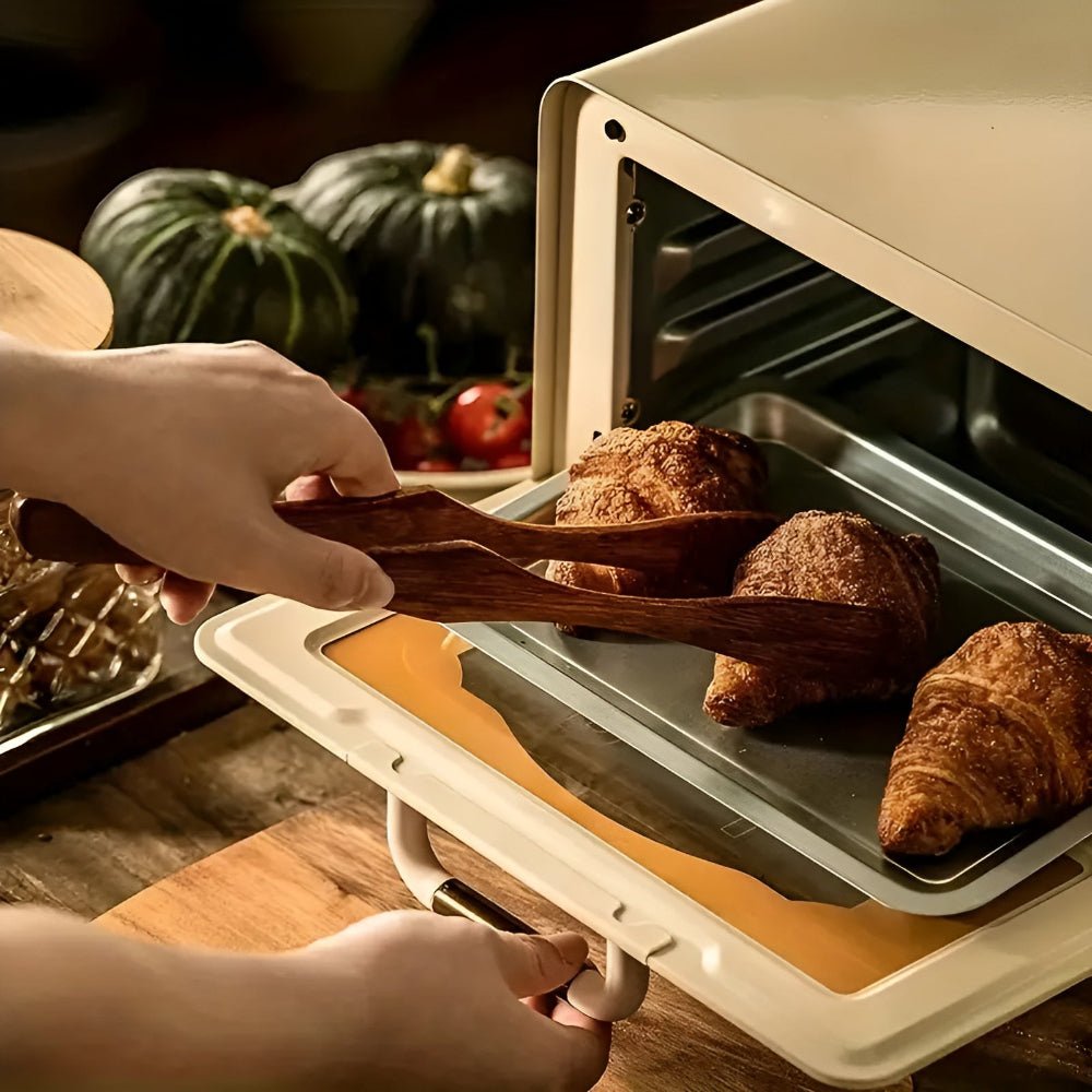 Heat Resistant Kitchen Tongs Made of Natural Wood