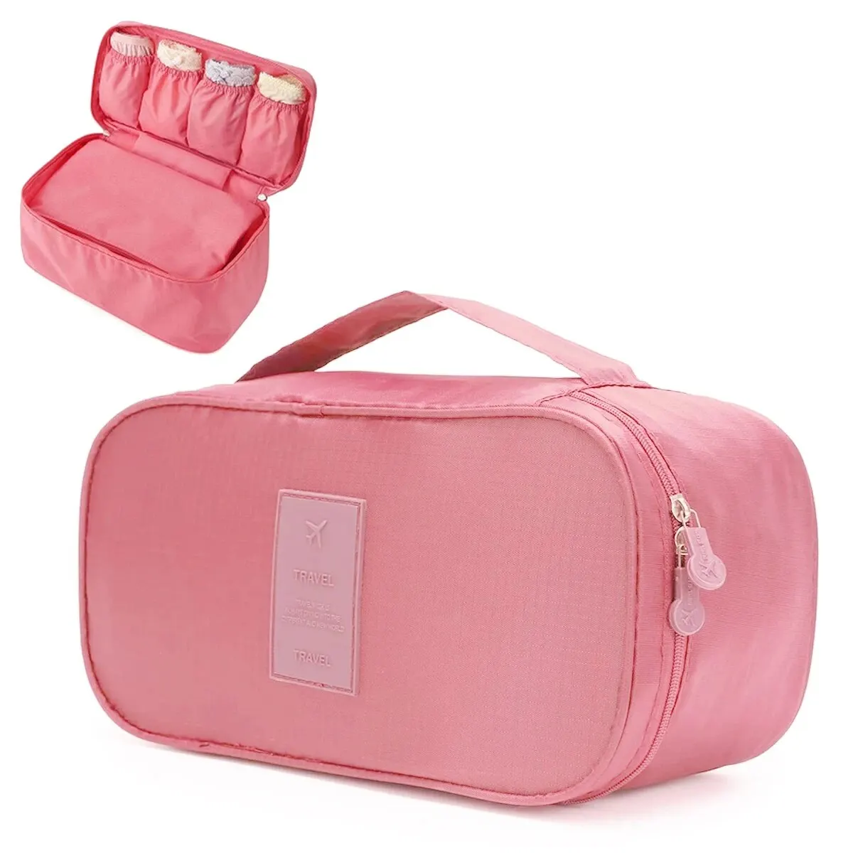 Toiletry and Cosmetic Case Organizer Bags for Multi-Function Bra Storage