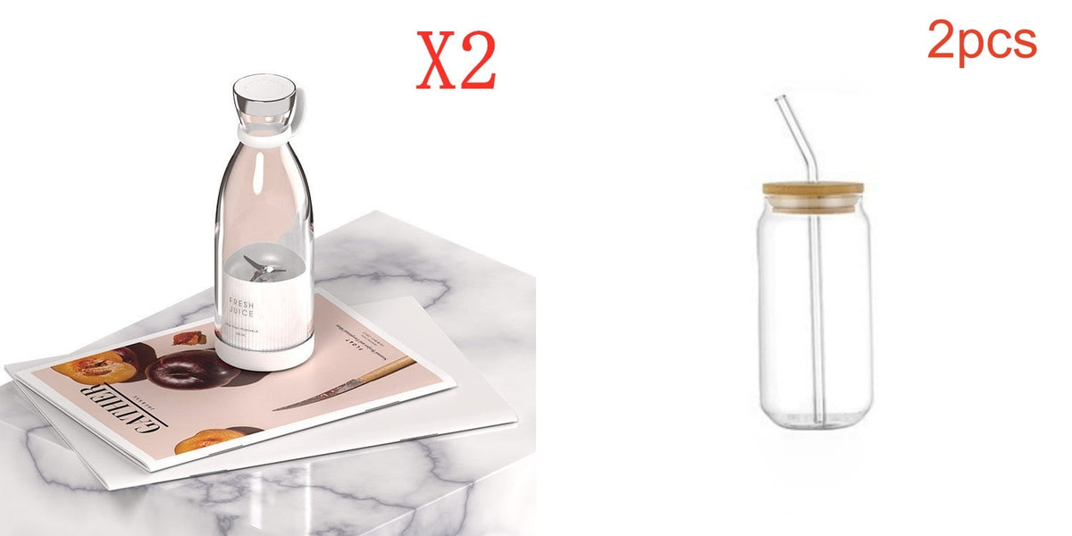 Compact Smoothie Maker with High-Efficiency Blades and USB Charging