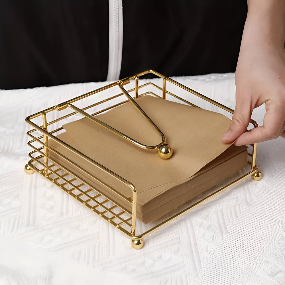 Sleek Table Design Iron Napkin Holder