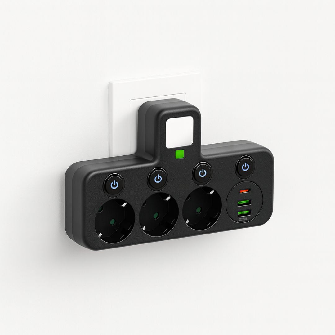 Power Strip with 3 Outlets and USB Ports – Multiple Power Strips with Switch