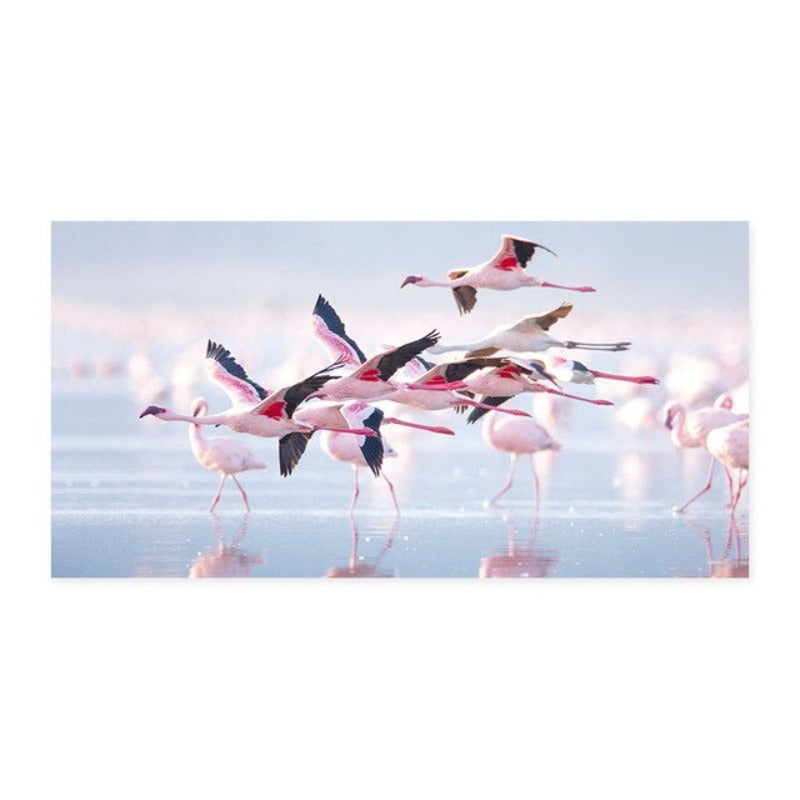 Canvas Painting of a Flamingo in a Lake - Wall Art Decor