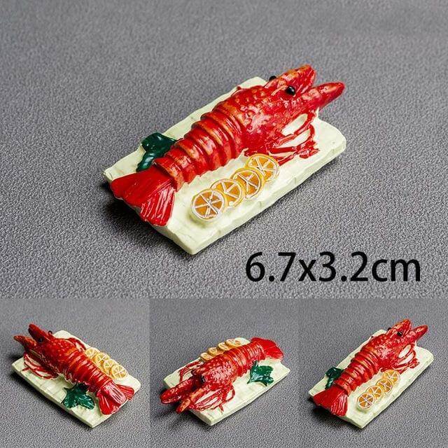 Playful 3D Food Magnets for Creative Kitchens