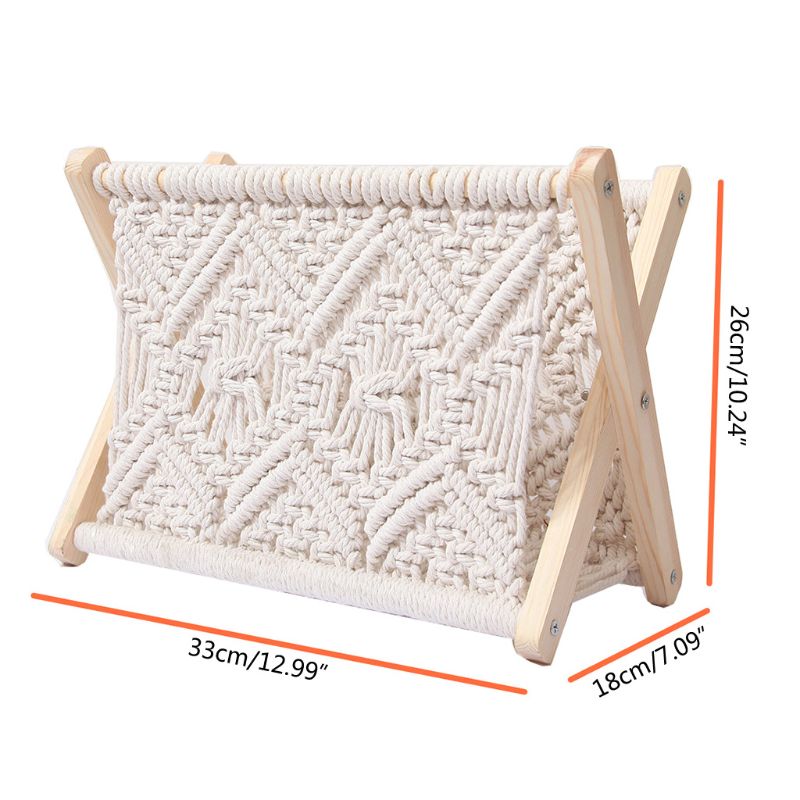 Foldable Magazine Holder in Nordic Cotton
