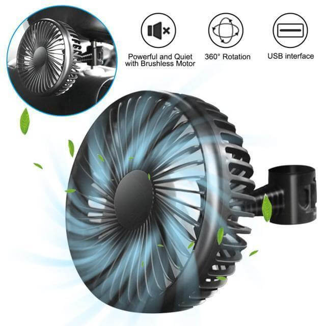 Car Fan with Adjustable Wind Cooling Feature