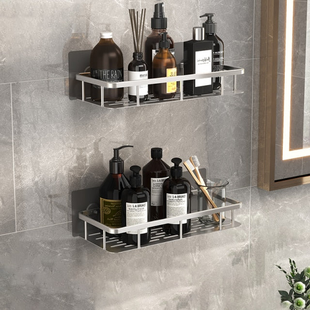 Metal Bathroom Shelves with Suction Cups