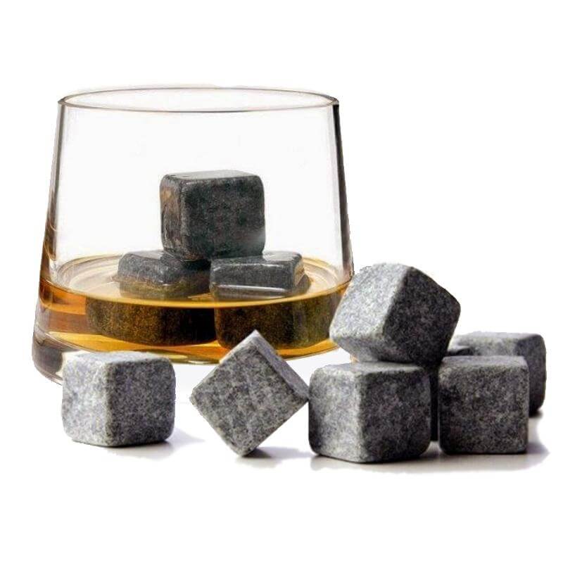 Set of 9 Premium Granite Whiskey Chillers for Home Bars