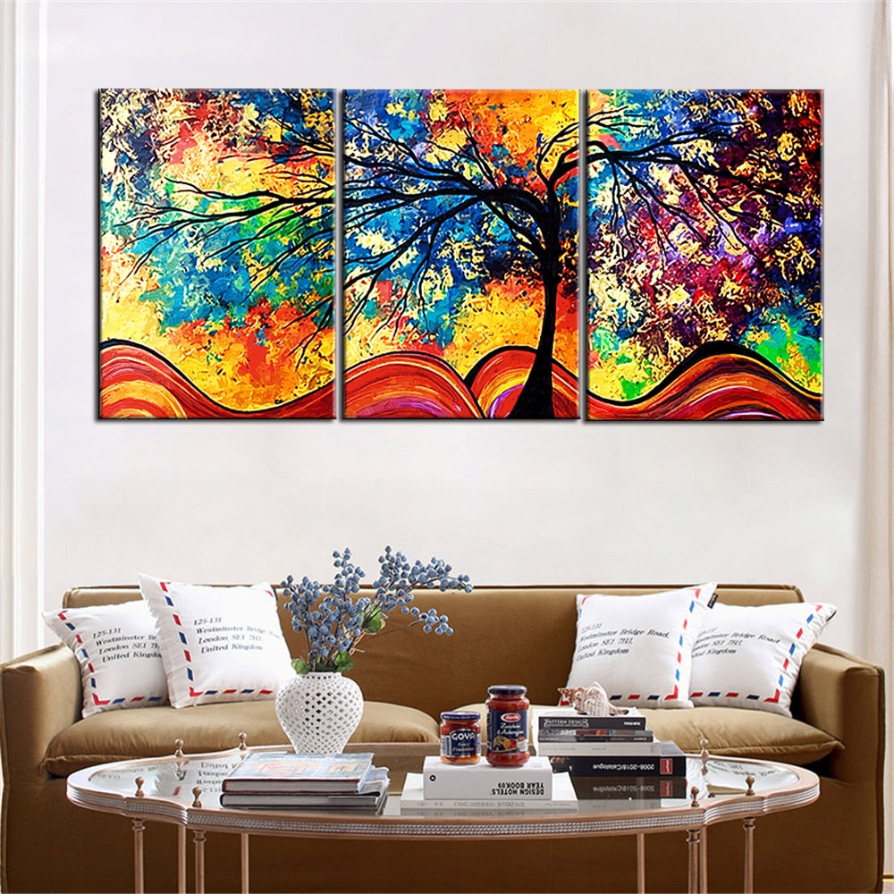 Vibrant Canopy - Abstract Canvas Art for Your Space