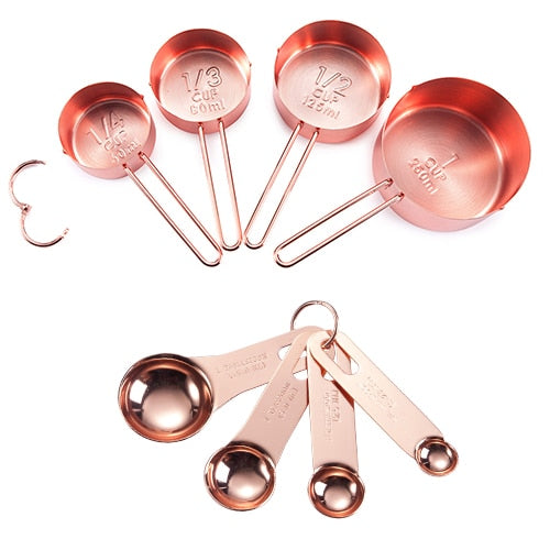Rose Gold Measuring Tools Set in Stainless Steel