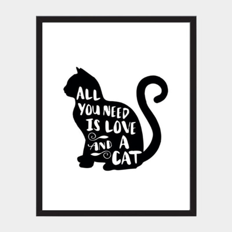 Nordic Canvas Wall Art with Black and White Inspirational Quotes