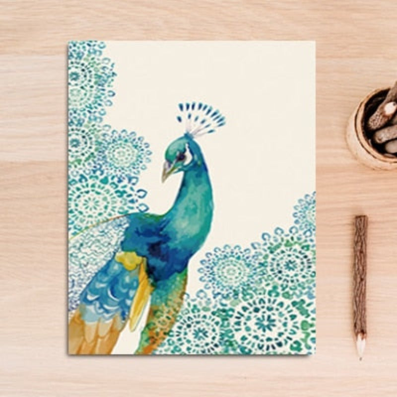 Peacock and Floral Canvas Art Print for Wall Decor