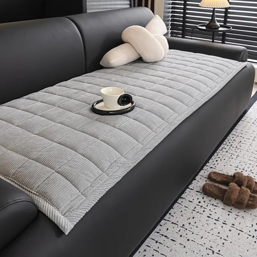 Stylish Corduroy Sofa Protector Mat for Everyday Use
